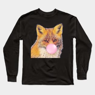 Bubble gum Fox Long Sleeve T-Shirt
